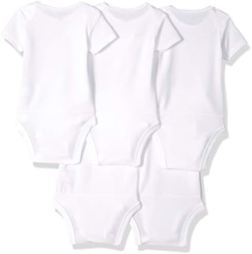 Ханес бебешки каросерии, крајниот флексибилен краток ракав за момчиња и девојчиња, 5 пакувања