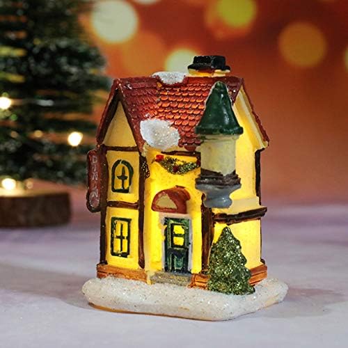 Минијатурна смола предводена со креативни украси куќи подароци Мебел Божиќна куќа Декорација и виси украси за новогодишни елки големи