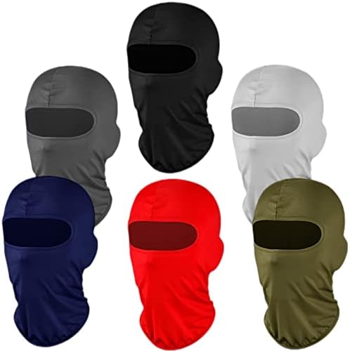 Маски за лице со балаклава Ски маска: 6 пакувања со целосен облик на лице моторцикл на отворено заштитник шамија Pooh Shisty Mask за