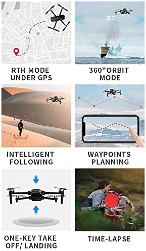 STSEEACE GPS Drone Следете ме WiFi Quadcopter Helicopter 4K камера дрон RC Drone со камера FPV + V-Sign + Gesture Video/Photography