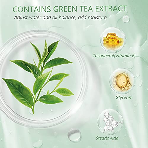 2 Парчиња Маска Од Зелен Чај, Маска Од Глина За Прочистување На Зелениот Чај Длабоко Чисти Пори-Контролата На Маслото Ја Намалува