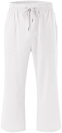 Јатоп долги панталони за мажи мажи пролетно летно панточно обично цврста боја памук лабава плус големина панталони модни џебови, пантолони,