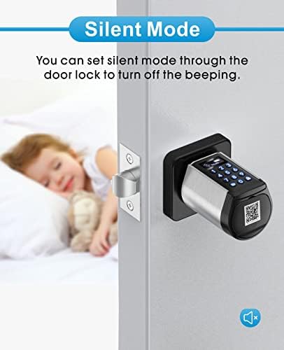 ВЕРОК побезбеден влез без клуч за заклучување на паметната врата, паметно копче за врата со Bluetooth со контрола на апликација за
