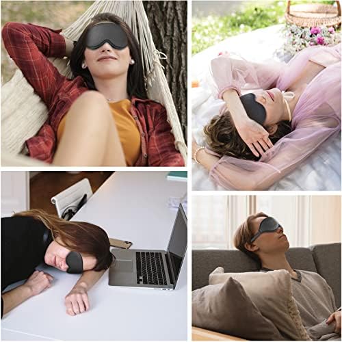 VMVN маска за спиење за жени, 3Д контурирана чаша за очи за спиење маски за слепило, блокирајте светло покритие за страничен сон, дише за