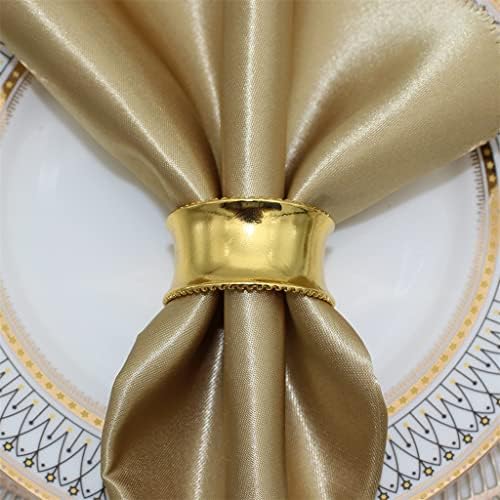 Држач за салфетка Sawqf прстени за салфетка за салфетка за свадбени вечера за свадби приеми за семејна декорација метал