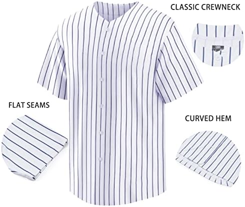 QBK машки бејзбол дрес на младинско копче надолу по дрес на бејзбол безбол спорт спортски маици униформа мета