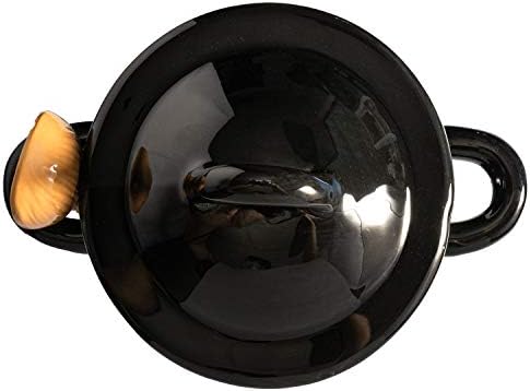 Колекција на самит 16 fl oz Witch's Brew Cauldron Bowl со капак и лажица дух на рамноденица вештерки супа за Ноќта на вештерките таблети