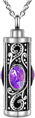 Анхелин кристално урн ѓердан, сувенир за кремирање, накит за кремирање за зачувување на пепел, меморијален приврзок од нерѓосувачки
