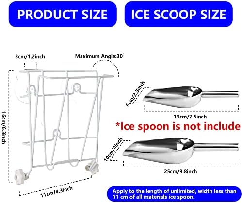 Држач за мраз за мраз за мраз машина, универзален дизајн, преклопен дизајн, држач за лажичка од мраз од не'рѓосувачки челик за комерцијални,