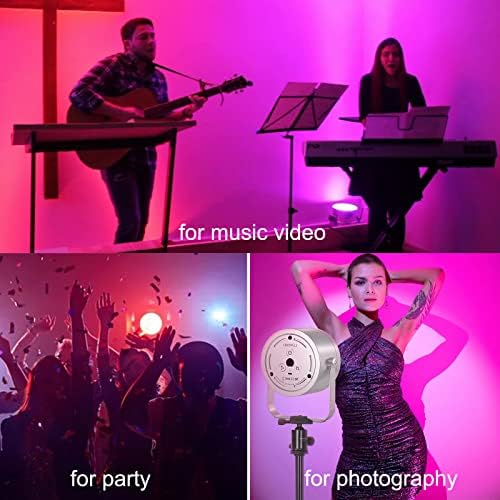 Luxceo RGB LED видео светло, 10W видео осветлување со далечински управувач, затемнето светло за фотографија со целосни бои, музика за синхронизација,