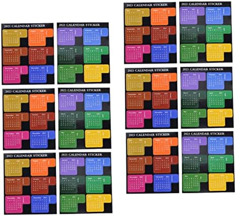 Налепници за налепници на налепници за календари на хометони 12 чаршафи за налепници за календари по броеви месечни календари налепници