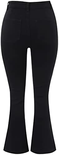 Облека за маслинка Етија за женски лабави се вклопуваат фармерки со права нозе со големи градиенти џебови Jeanан од врвовите на рамото