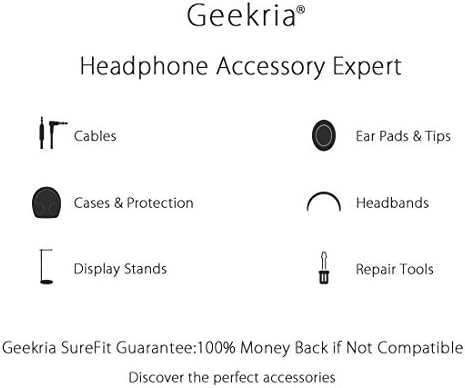 Geekria Quickfit протеин кожен кожен ушен влошки за ушите за слушалки Logitech UE4000 слушалки, Делови за поправка на ушите на слушалките за слушалки