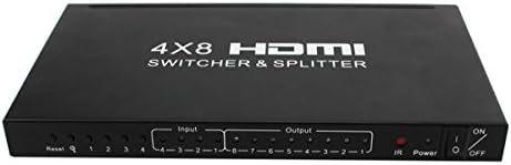 HDMI Матричен Прекинувач, 4x8 Со Далечински Управувач HDMI Прекинувач Сплитер Конвертор Адаптер Поддршка 4k2k 3D 1080P