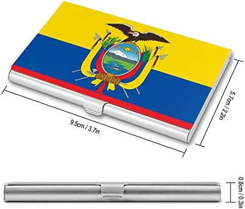 Еквадор Знаме Бизнис Лична Карта Носителот Силм Случај Професионални Метал Име Картичка Организатор Џеб