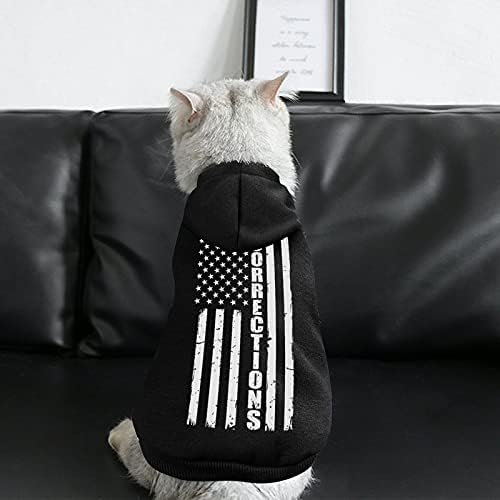 Смешноста тенка сребрена линија за корекција на знамето службеник поддржувач печатено миленичиња кучиња со качулка, скокање мачка џемпер, пулвер