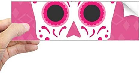 DiyThinker розови очи череп Мексико Национална култура илустрација правоаголник браник налепница лаптоп прозорец