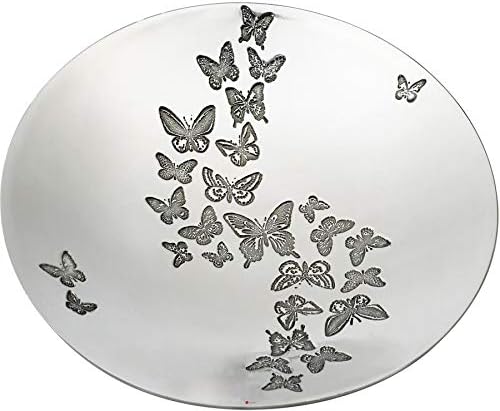 Јас ЛУВ Оод Голем Сад За Калај Со Дизајн На Шема на Пеперутка 205мм Дијаметар