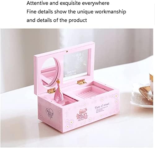 Музичка кутија креативна балетска девојка музичка кутија ротирање со фиока за влечење музичка кутија за складирање на накит за девојчиња