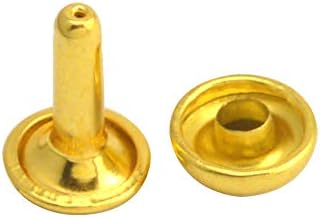 Wuuycoky златно двојно капаче за метални метални метални метални капачиња од 12 мм и пост 10мм пакет од 40 сетови