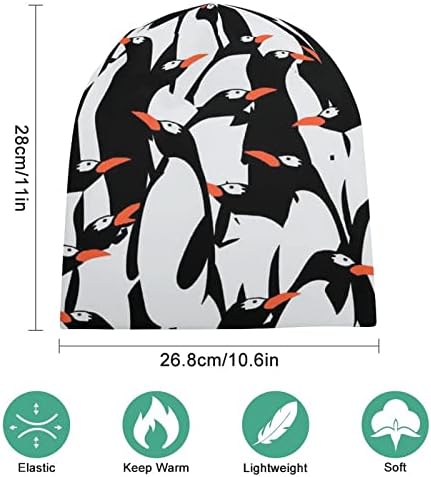 БАЈКУТУАН Пингвини Шема За Печатење Шапки За Мажи Жени Со Дизајни Капа На Черепот