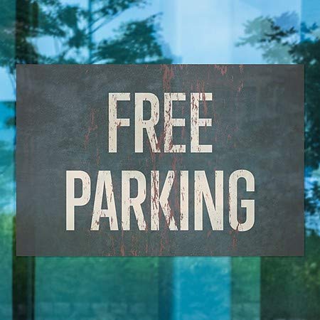 CGSignLab | Бесплатен Паркинг - Дух На Возраст Од' Рѓа Прозорец Прицврстување | 36 x24