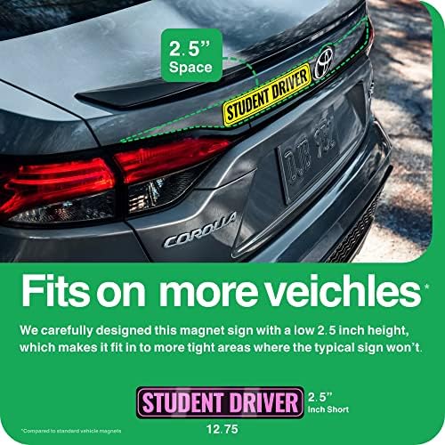 Магнет на студентски возач на Adheisign | Отстранлив и рефлексивен нов налепница за возачи за автомобил | Екстра долги силни лепила магнет