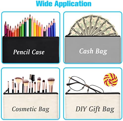 Зедекс Платно торбичка- повеќенаменска козметичка кеса со патент, DIY занает платно патент торбичка празна торби за шминка масовно патување