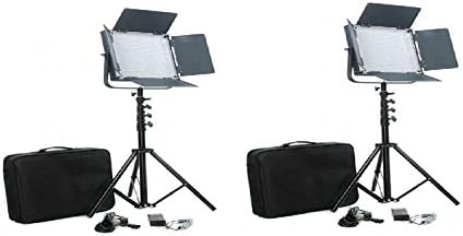 Gowe High CRI 2 X 900 LED видео -светло студио 5600K филмско емитување осветлување + бесплатна торба