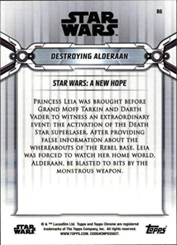 2019 Топс Хром Војна На Ѕвездите Наследство 86 Уништување На Алдеран Тргување Картичка