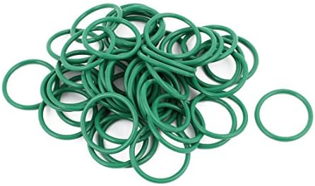 AEXIT 50pcs зелени заптивки и о-прстени 22мм x 1,9мм отпорност на топлина што не е отпорна на маслото NBR нитрилна гума О прстен О-прстени
