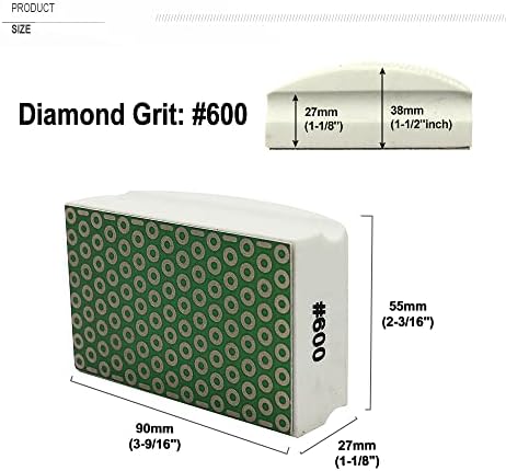 Подложни за полирање на раката со дијаманти Shdiatool, за пена за гранит мермер, керамички грит 600 пакет од 2