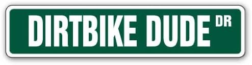 НЕЧИСТОТИЈА ПРИЈАТЕЛЕ Улица Знак мотокрос нечистотија велосипед трки велосипед | Внатрешен/Отворен |  36 Широк Пластични Знак