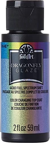 Folkart Dragonfly Glaze повеќе-површинска акварелна боја, 2 fl oz, целосен спектар