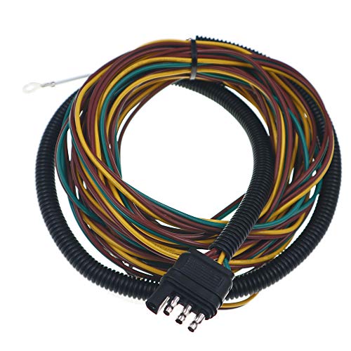 Carrofix Trailer Wiring Harness 4-насочен рамен конектор 25 ft долга-18-мерач во боја кодирана приколка со жица со 3 метри жица