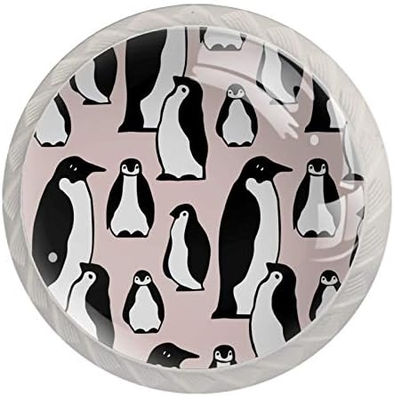 Фиоки ги влече рачките на кабинетот со 8 завртки за монтирање за дома DIY тремот кујна кујна студија за црни пингвини
