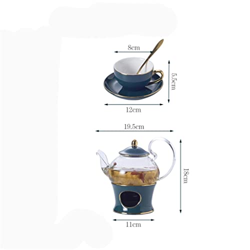 Cujux нордиски керамички чај постави порцелански миризлива чаша чаша сад со затегнување на цветници за цветна чајник сет кафе -кригла