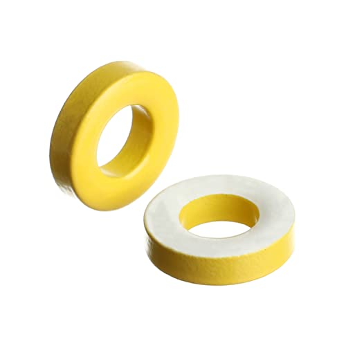 Fielect 10pcs тороидно јадро Ферит чак железо во прав Индуктор Ферит прстен 9.4x17.5x4.83mm ， жолти и бели