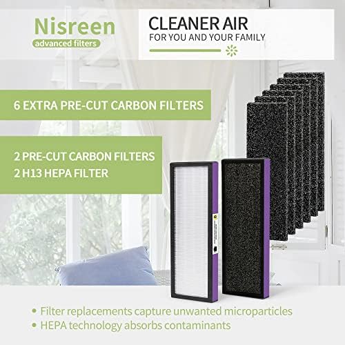 Nisreen FLT4850PT Филтер За Замена На Филтерот За Прочистување На Воздухот Компатибилен Со Филтерот Germ-Guardian B AC4850PT AC4300WPT AC4900