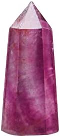 АПЕНГШИ Виолетова флуорит заздравувачки кристална кула 30-50g Природно кристално стапче 6 фацетирана чакра со единечна точка