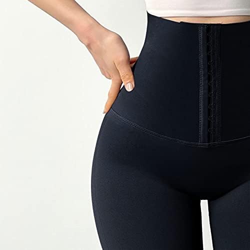 Шорцеви за компресија на Beuu за жени со високи половини јога панталони Контрола на стомакот за слабеење на хеланки тренингот што работи кратки