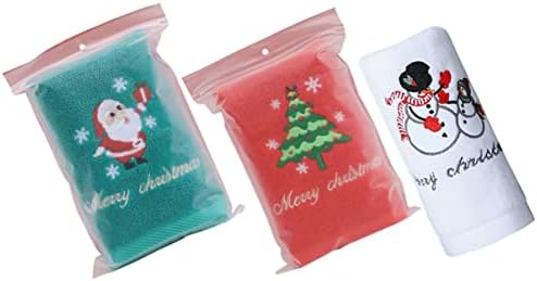 Aboofan 6pcs празнична пешкир Дрво подароци зелена црвена миење кујна Божиќ памук% супер за апсорпција Божиќ разновидни крпи за миење садови