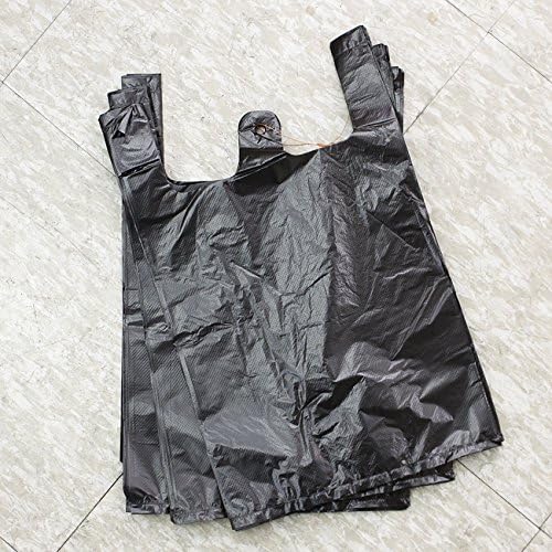 Muellery црни обични пластични кеси 200 парчиња за домашни кујнски супермаркети торби 10,5x17,3 инчи TPAK17980