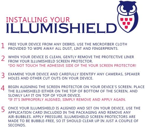Заштитник на екранот Illumishield компатибилен со ASUS Memo Pad HD7 Clear HD Shield Anti-Bubbul и Anti-FingerPrint PET Film