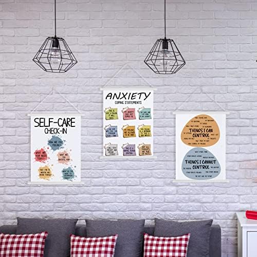 Gersoniel 3 компјутери Постери за ментално здравје Психологија Терапија канцеларија декор чувства wallидни уметности однесување