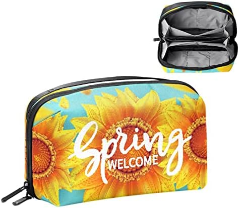 Шминка Торба Патент Торбичка Патување Козметички Организатор За Жени и Девојки, цвеќиња јагода