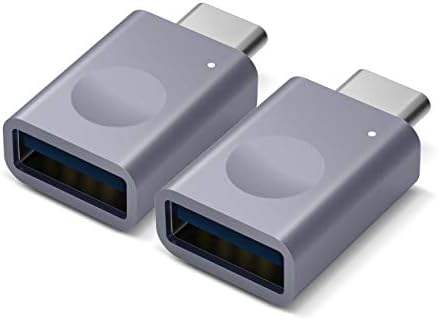 ELALO USB C до USB адаптер 3.0 со индикатор LED за MacBook и повеќе уреди за тип -C - можност за употреба на два адаптери истовремено за сите MacBook, најмалиот USB C адаптер