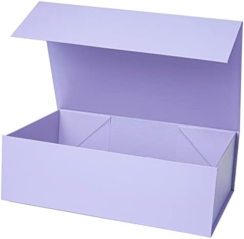 Wrapaholic 1 парчиња 9,8x5.9x3.1 инчи величествена пурпурна кутија за подароци со капаци - кутија за подароци со склопување со магнетно