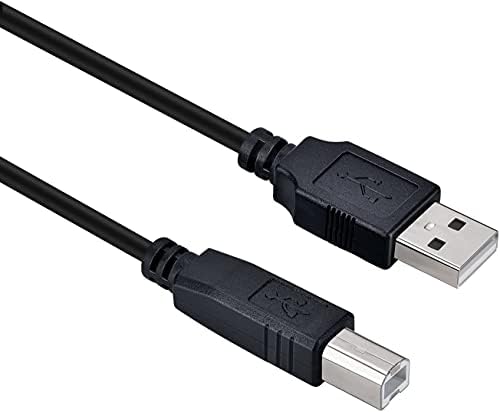 Кабел за печатач USB кабел за кабел 10 стапки компатибилен со Brother HL-L2380DW, HLL2390DW, HLL2395DW, HL-L2350DW, HL-L6200DW,