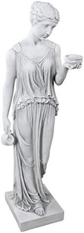 Дизајн Toscano KY71304 Хебе божица на младинска статуа на грчката градина, голема 32 инчи, антички камен
